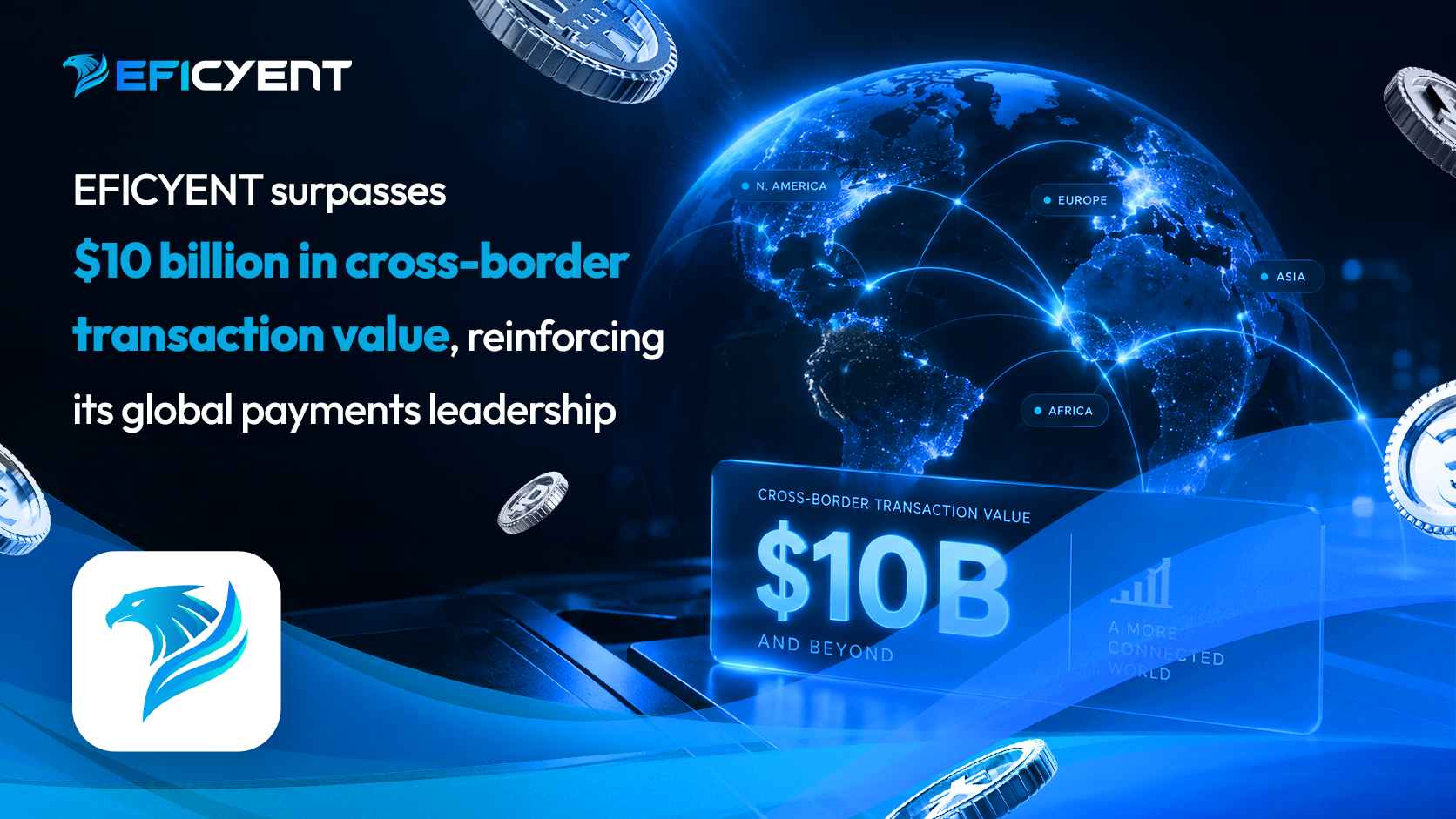 EFICYENT surpasses $10 billion in cross-border transaction value, reinforcing its global payments
                leadership